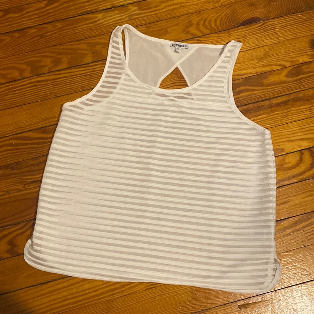 White Express Tank Top